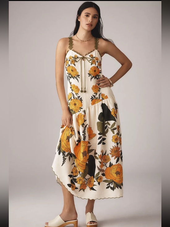 FARM Rio Dresses & Skirts - Farm Rio x Anthropologie Sleeveless V-Neck A-Line Maxi Dress Size L